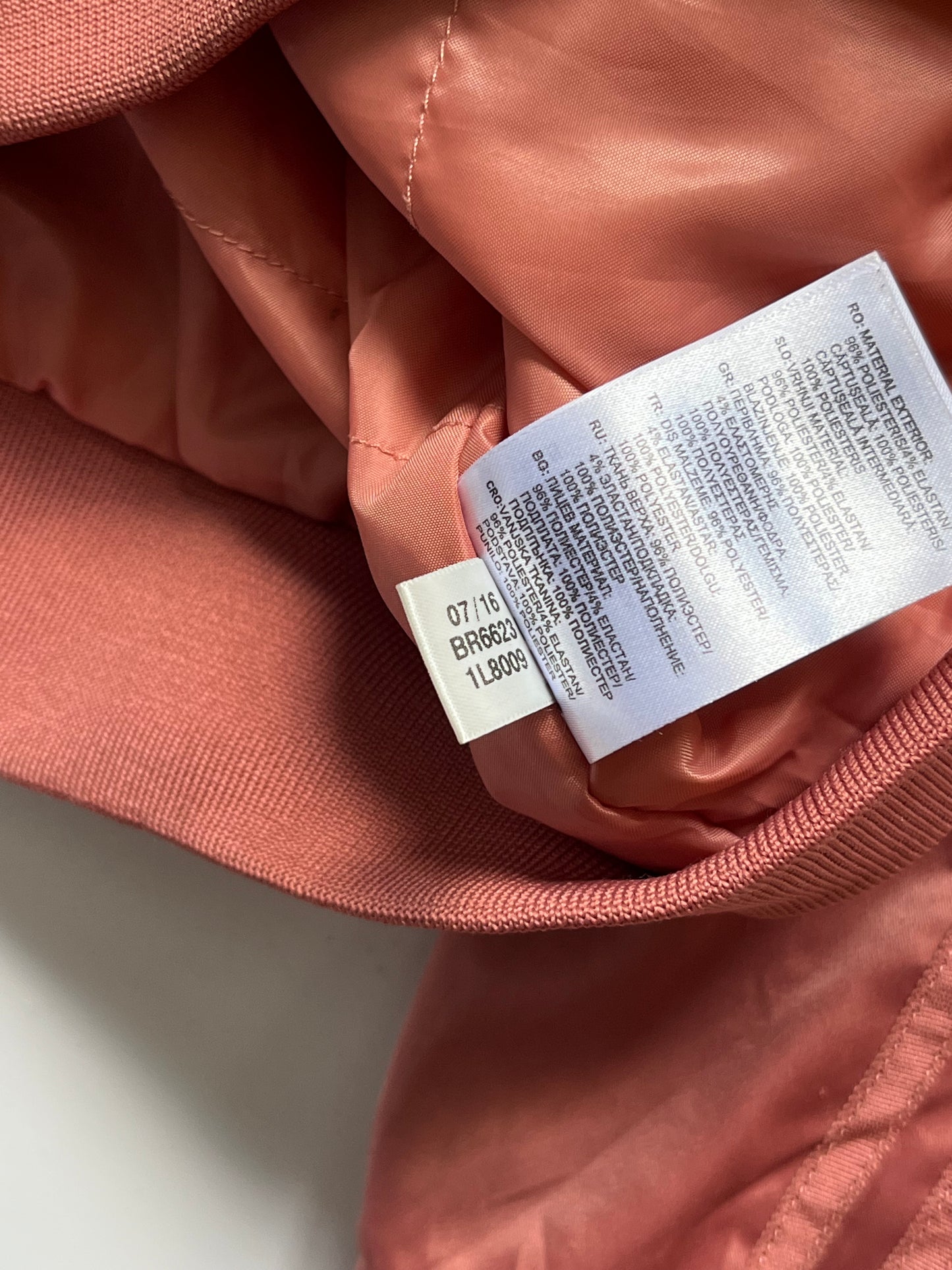 Woman’s Adidas pink bomber jacket full zip